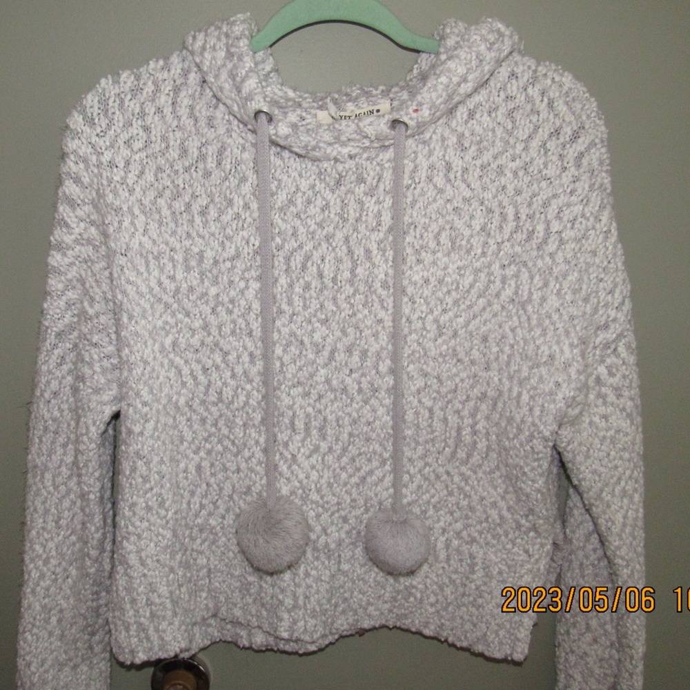 hooded cropped sweater